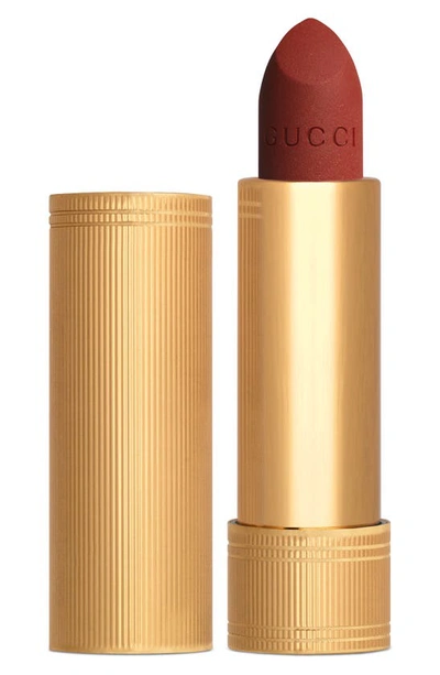 Shop Gucci Rouge A Levres Mat Matte Lipstick In Janet Rust