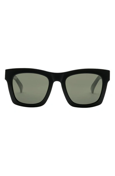 Shop Electric Crasher 54mm Polarized Square Sunglasses In Gloss Black/ Grey