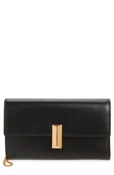 Shop Hugo Boss Mini Nathalie Leather Wristlet Clutch In Black