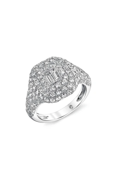 Shop Shay Pavé Diamond Pinky Ring In White Gold
