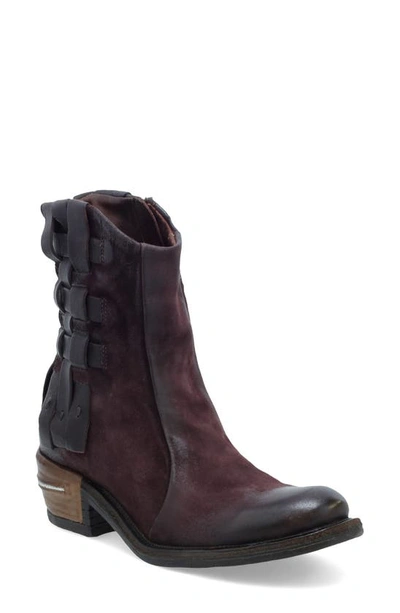 Shop As98 Idella Bootie In Eggplant Leather