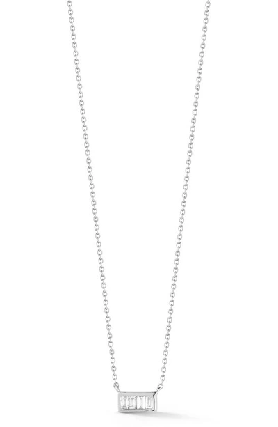 Shop Dana Rebecca Designs Sadie Diamond Baguette Necklace In White Gold