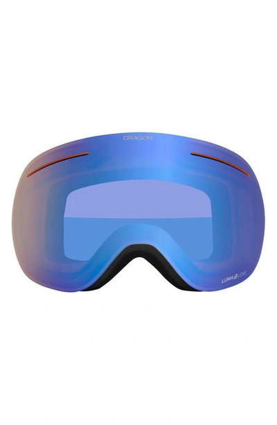 Shop Dragon Xi Frameless Snow Goggles In Salt/ Flash Blue/ Dark Smoke