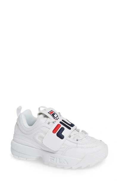 Shop Fila Disruptor Ii Premium Applique Sneaker In White/ Navy