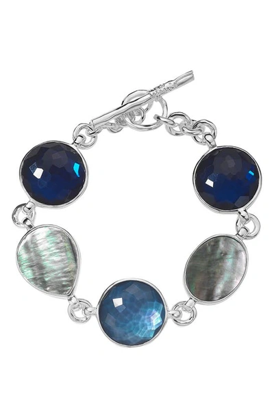 Shop Ippolita Wonderland 5-stone Toggle Bracelet In Silver