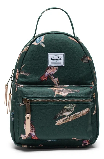 Shop Herschel Supply Co Mini Nova Backpack In Dkgr Birds
