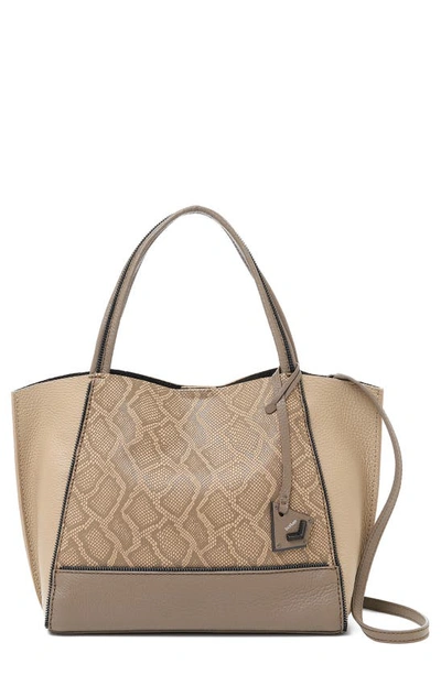 Shop Botkier Bite Size Soho Leather Tote In Java Snake Combo