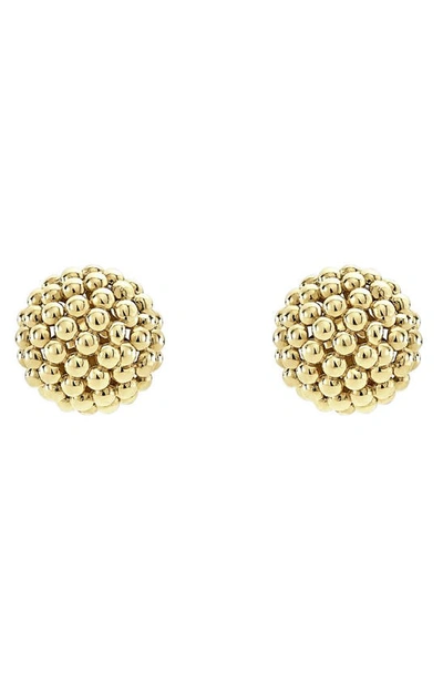 Lagos Caviar Gold Collection 18k Gold Stud Earrings In Gold