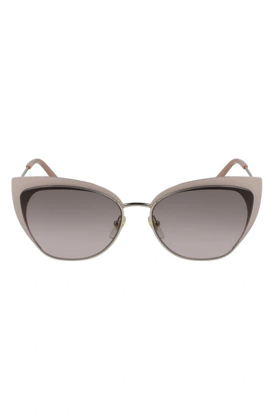 Shop Mcm 57mm Cat Eye Sunglasses In Shiny Gold/ Rose Gradient