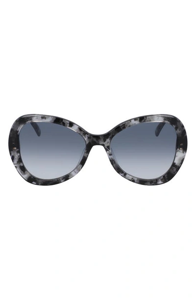 Shop Mcm 54mm Gradient Butterfly Sunglasses In Grey Havana/ Grey Gradient