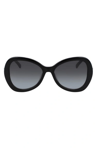 Shop Mcm 54mm Gradient Butterfly Sunglasses In Black/ Grey Gradient