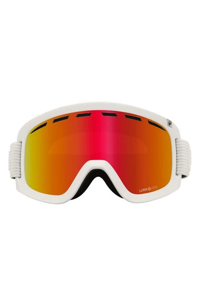 Shop Dragon D1 Otg Snow Goggles With Bonus Lens In Corduroy/ Red Ion/ Rose