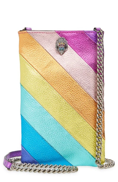 Shop Kurt Geiger Rainbow Shop Kensington Phone Crossbody Bag In Pink Multi