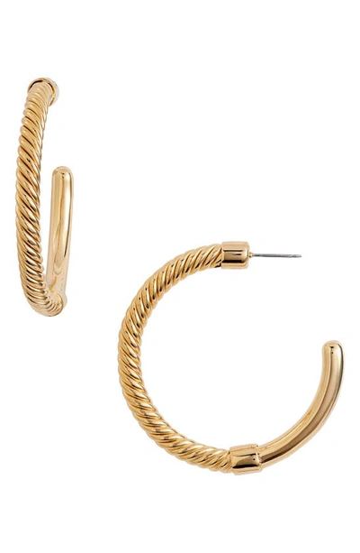 Shop Soko Uzi Twist Hoop Earrings In Gold