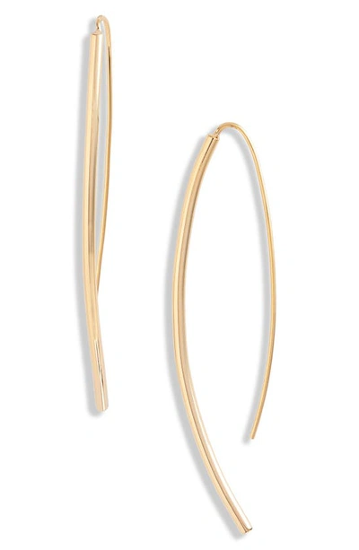 Shop Soko Bow Threader Earrings In Gold