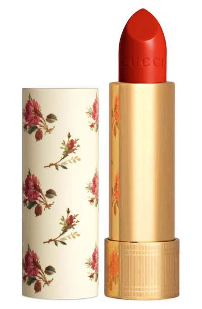 Shop Gucci Rouge A Levres Voile Sheer Lipstick In Odalie Red
