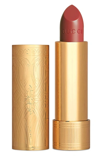 Shop Gucci Rouge À Lèvres Satin Lipstick In Moira Sienna