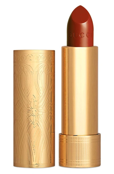 Shop Gucci Rouge À Lèvres Satin Lipstick In Janet Rust