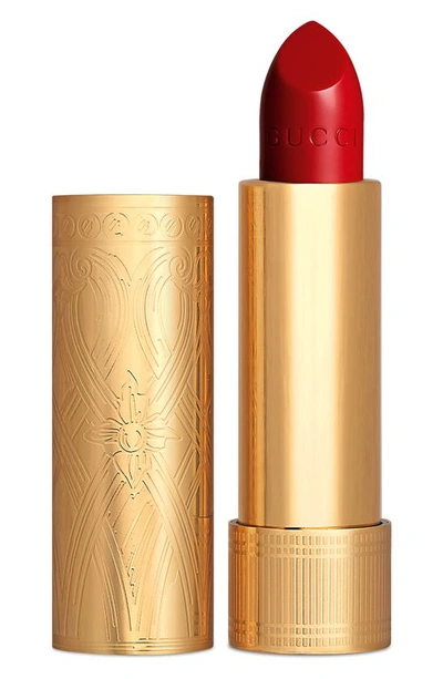 Shop Gucci Rouge À Lèvres Satin Lipstick In Goldie Red
