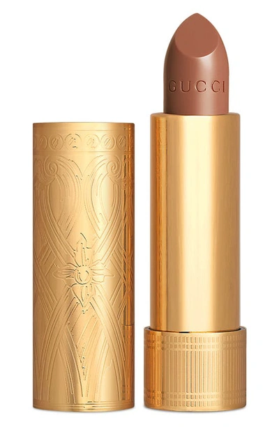 Shop Gucci Rouge À Lèvres Satin Lipstick In Penny Beige