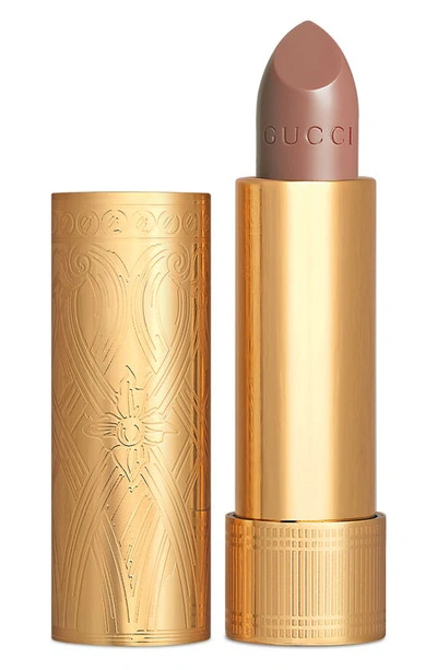 Shop Gucci Rouge À Lèvres Satin Lipstick In Peggy Taupe