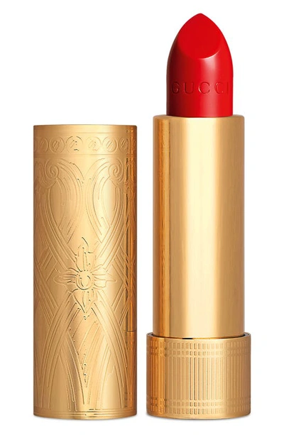 Shop Gucci Rouge À Lèvres Satin Lipstick In Odalie Red