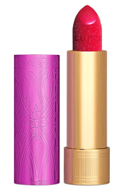Shop Gucci Rouge À Lèvres Lunaison Glitter Lipstick In 402 Vantine Fuchsia