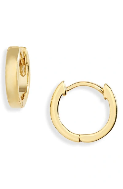 Shop Madewell Delicate Collection Demi-fine Huggie Mini Hoop Earrings In Vermeil