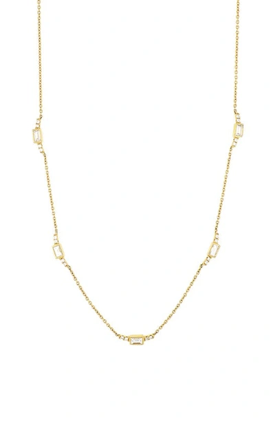 Shop Bony Levy Katharine Diamond Baguette Necklace (nordstrom Exclusive) In Yellow Gold