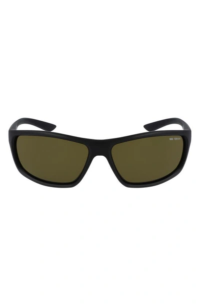 Shop Nike Rabid 64mm Rectangle Sunglasses In Dark Grey/ Field Tint