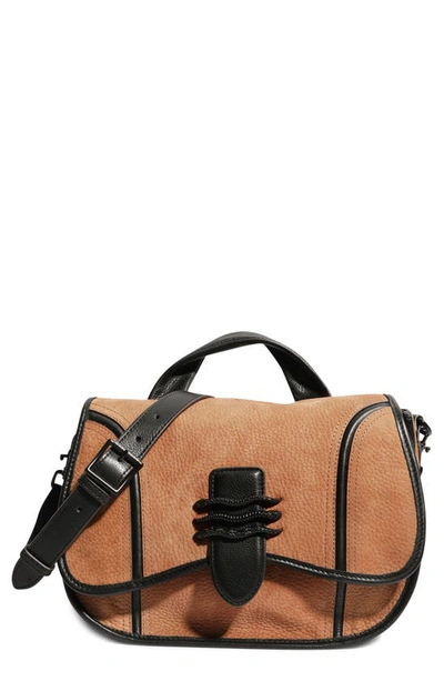 Shop Aimee Kestenberg Fierce & Fab Leather Saddle Bag In Vachetta Nubuck