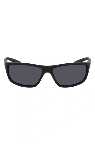 Shop Nike Rabid 64mm Rectangle Sunglasses In Black/ Grey