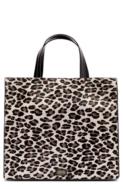 Shop Frances Valentine Margot Genuine Calf Hair Tote In Snow Leapord