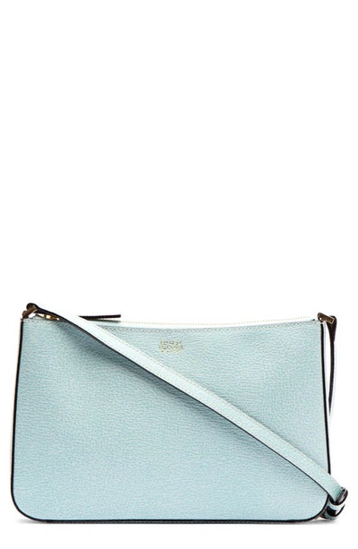 Shop Frances Valentine Poppy Leather Shoulder Bag In Lg Blue