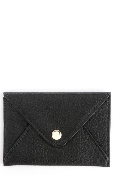 Shop Royce Leather Envelope Card Holder In Black