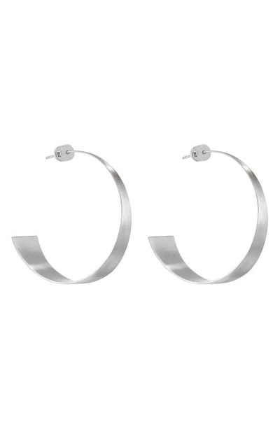 Shop Dean Davidson Icon Bossa Hoop Earrings In Silver