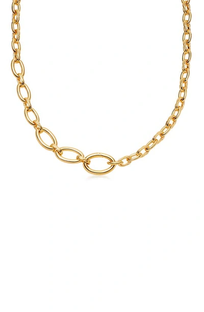 Shop Missoma Graduated Chain Link Necklace In Gold