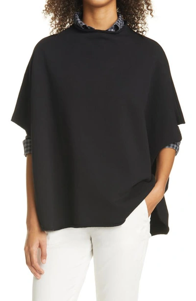 Frank & Eileen Audrey Funnel Neck Capelet In Black