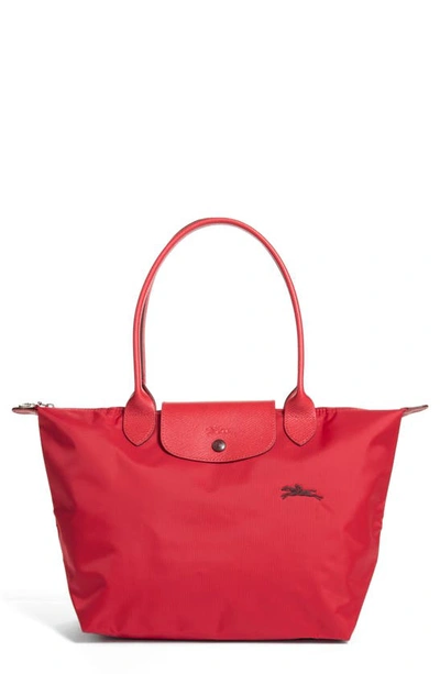 Shop Longchamp Le Pliage Club Small Shoulder Tote In Red