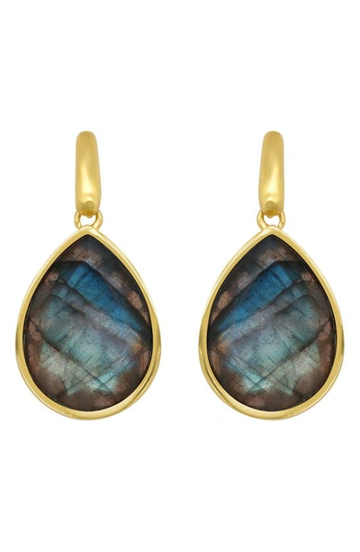 Shop Dean Davidson Signature Teardrop Earrings In Labradorite/gold