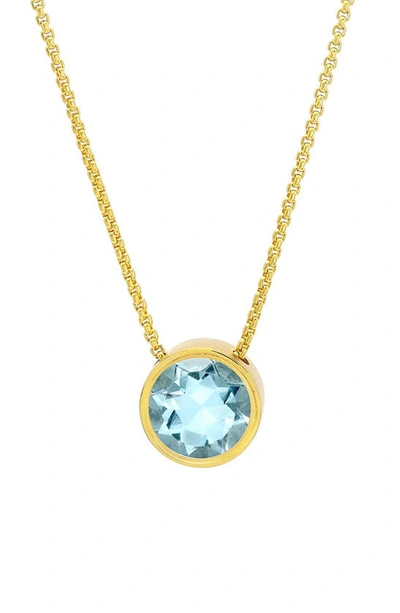 Shop Dean Davidson Signature Pendant Necklace In Blue Topaz/gold