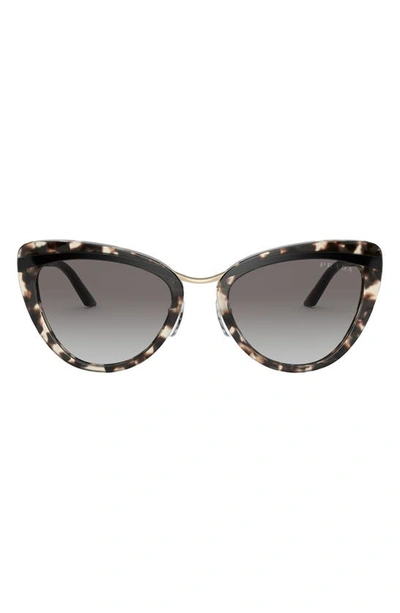 Shop Prada 55mm Gradient Cat Eye Sunglasses In Havna Blck Havna Gry