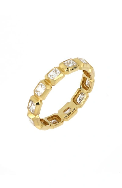 Shop Bony Levy Katharine Emerald Cut Diamond Eternity Ring In Yellow Gold