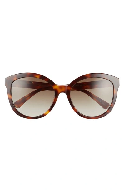 Shop Longchamp 57mm Gradient Round Sunglasses In Havana/ Khaki Gradient