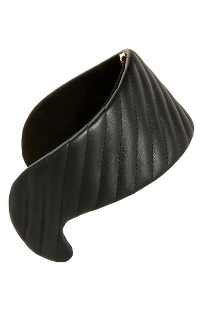 Shop Fendi Pelle Trapuntata Headband In Nero