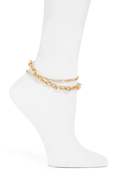 Shop 8 Other Reasons Set Of 2 Anklets In Gold