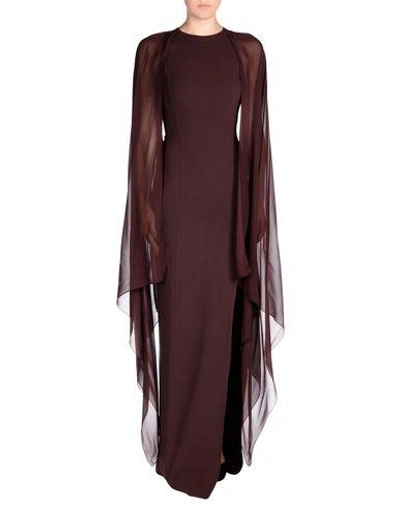 Shop Michael Kors Long Dresses In Maroon