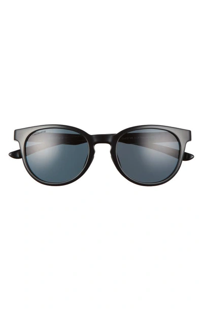 Shop Smith Eastbank 52mm Chromapop™ Polarized Round Sunglasses In Black /polarized Black