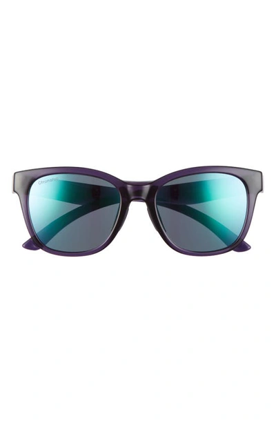 Shop Smith Caper 53mm Chromapop™ Polarized Square Sunglasses In Crystal Midnight/violet