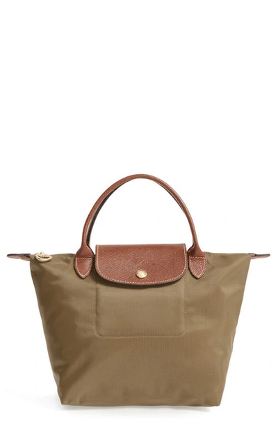Longchamp Le Pliage Small Top Handle Nylon Handbag In Desert | ModeSens